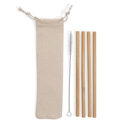 Kit Canudos de bambu 4 ps BG072-002