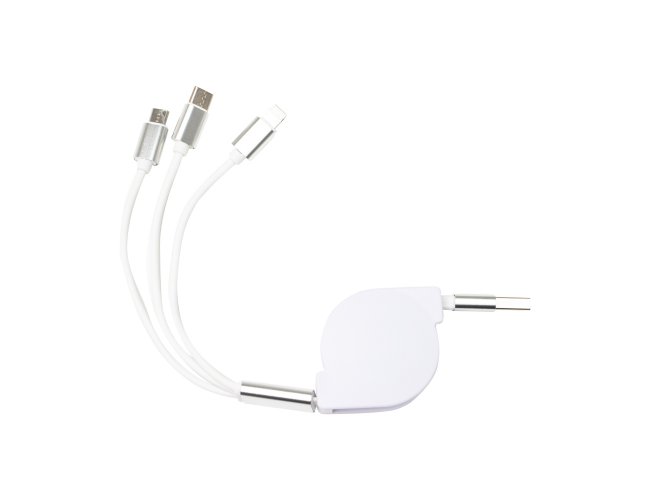 Cabo USB Retrtil 3 em 1 10338B-001