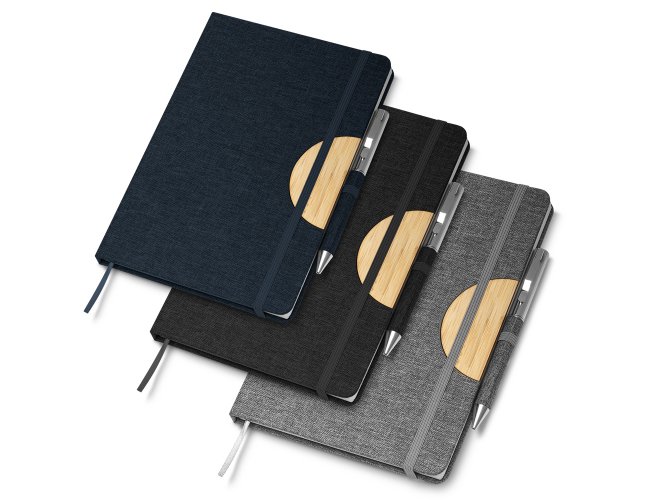 Caderno de anotaes com suporte para caneta CAD140-005