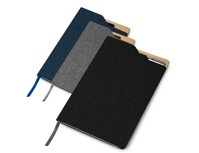 Caderno de anotaes com suporte para caneta CAD170-005