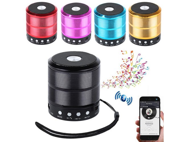 Mini Speaker Caixa de Som Bluetooth Porttil WS-887 9963