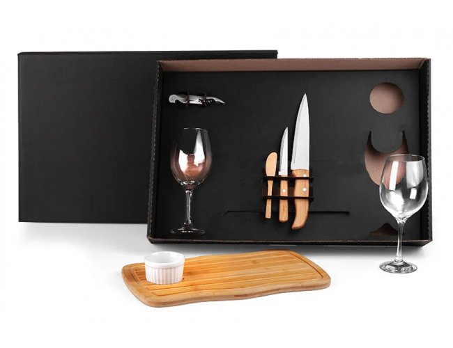 Kit Petisco, Cozinha E Vinho - 8 Ps KT-90052