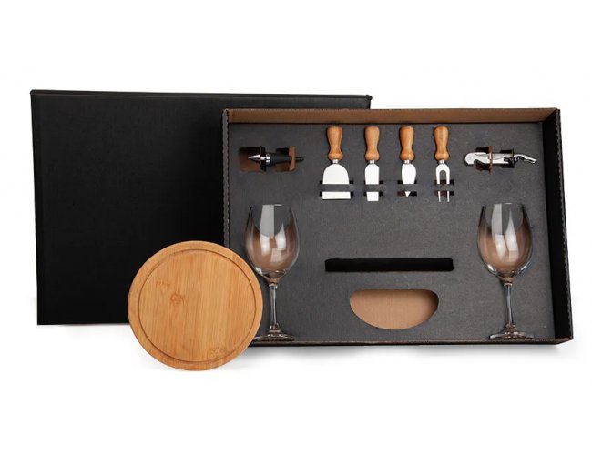 Kit Queijo E Vinho Sem Espao Para Garrafa - 9 Ps KT-9022S