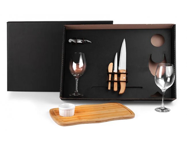 Kit Petisco, Cozinha E Vinho - 8 Ps KT-90052