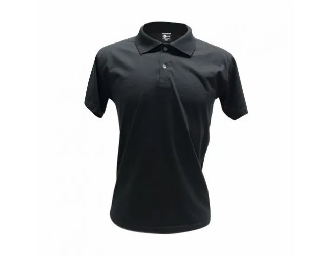 Camiseta Polo 100% Algodo Preta PAP-007