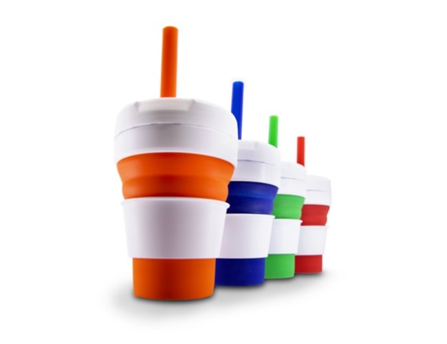 Copo de Silicone Retrtil com Canudo BG03907-002