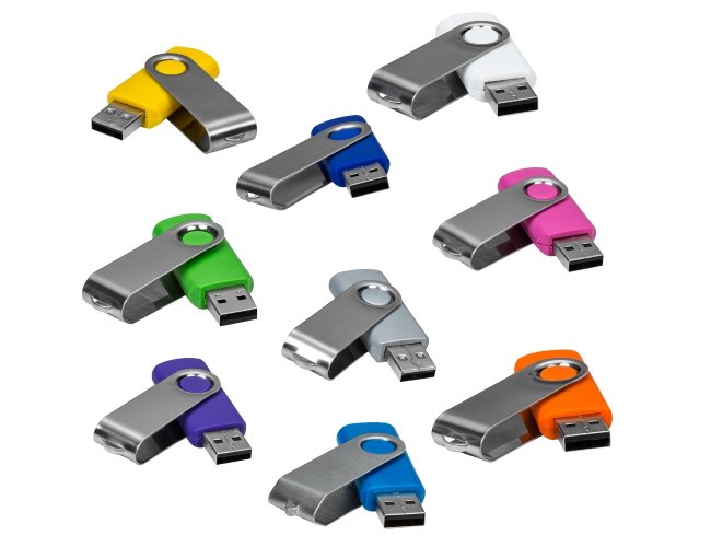 Pen Drive Giratrio Metlico 16GB 016-001