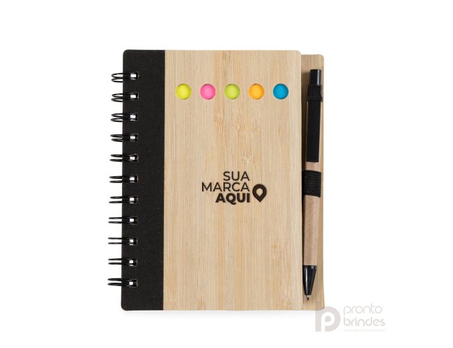 Bloco de Anotaes Bambu com Caneta 13776-001